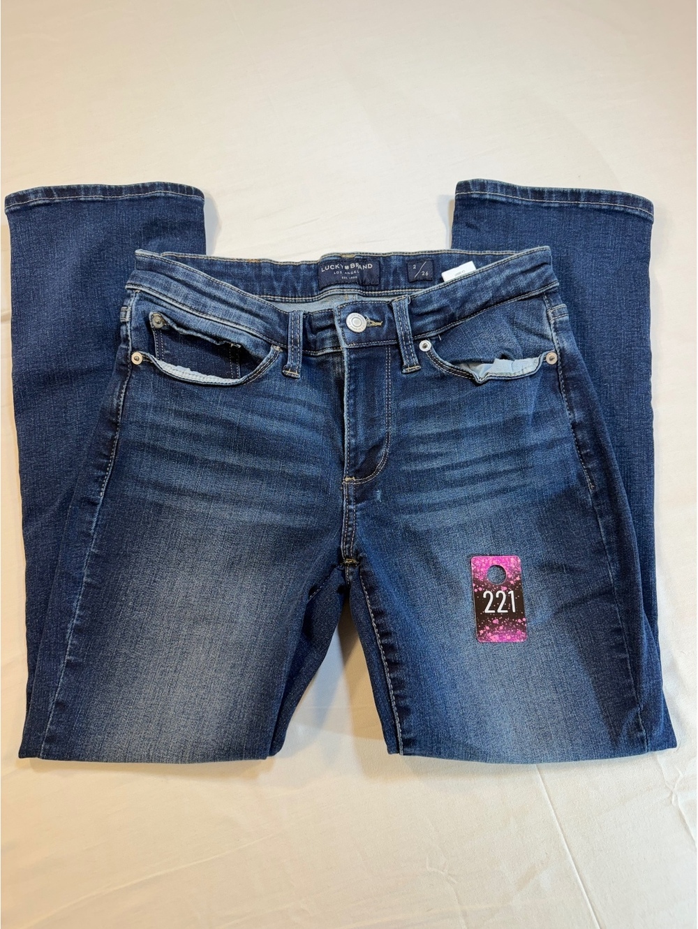Lucky Brand Sweet Crop Jeans Size 2/26 Dark Blue Denim